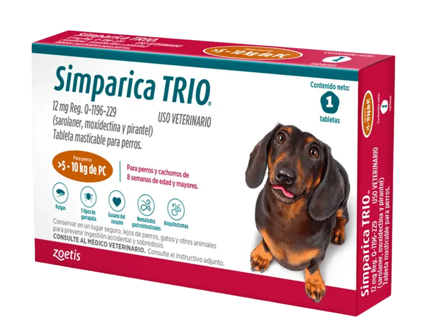 SIMPARICA TRIO TABLETA CANINA