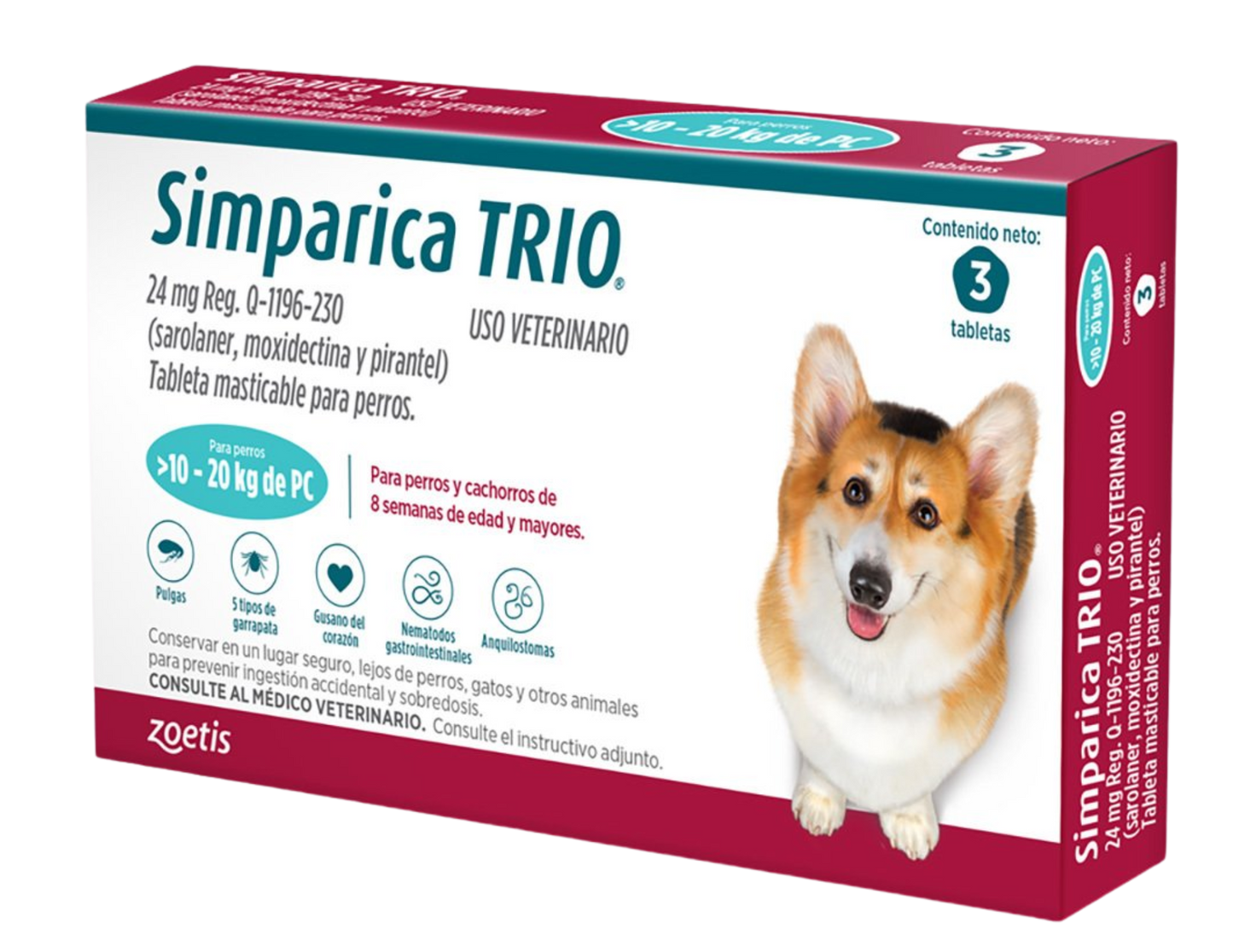 SIMPARICA TRIO TABLETA CANINA